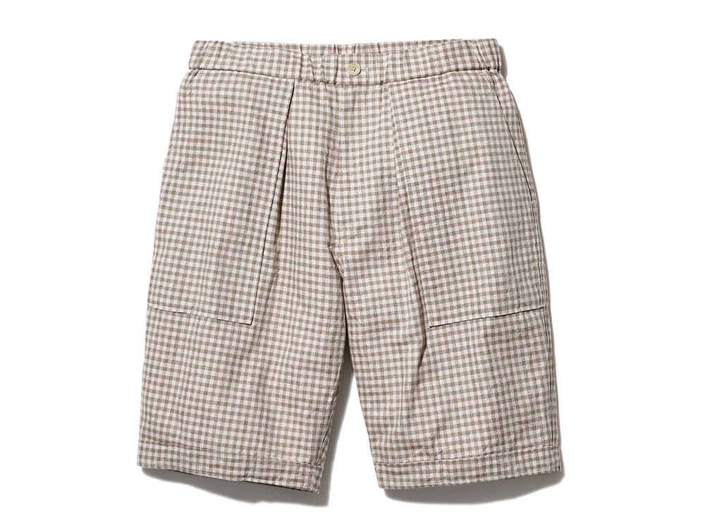 C/L Panama Easy shorts　ベージュチェック